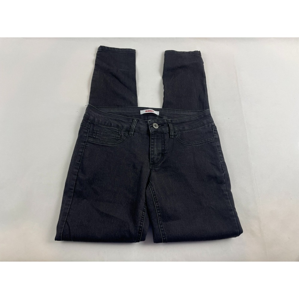 Bongo Jeans Women's Size 5 Black Denim Skinny Leg Pants Pockets Dark Wash Pocket
